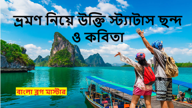 ভ্রমণ নিয়ে উক্তি স্ট্যাটাস ছন্দ ও কবিতা